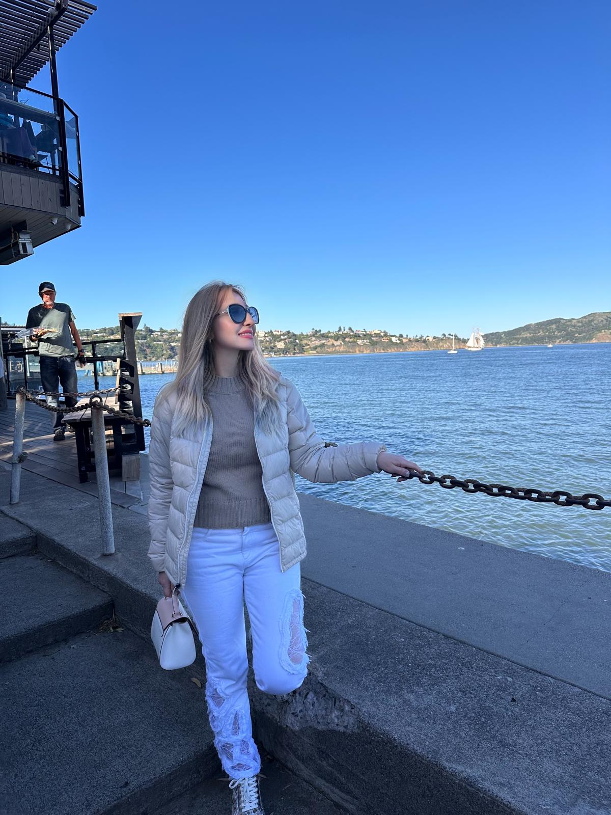 Vlada McClure at the Bay Area waterfront
